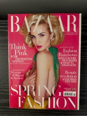Harper’s Bazaar March 2014 UK Edition: Cover - Rose Huntington Whiteley